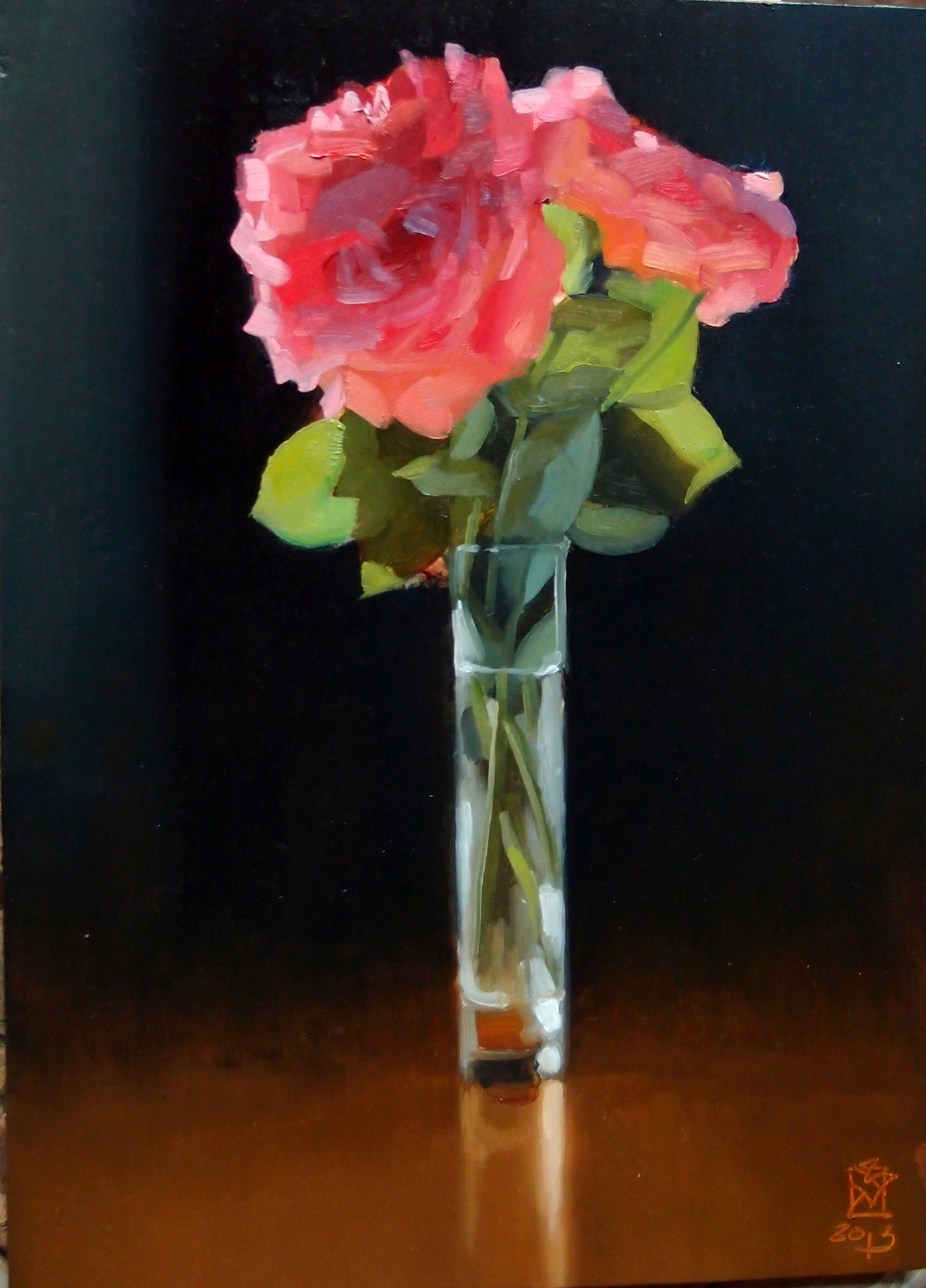 Roses in Glass vase print