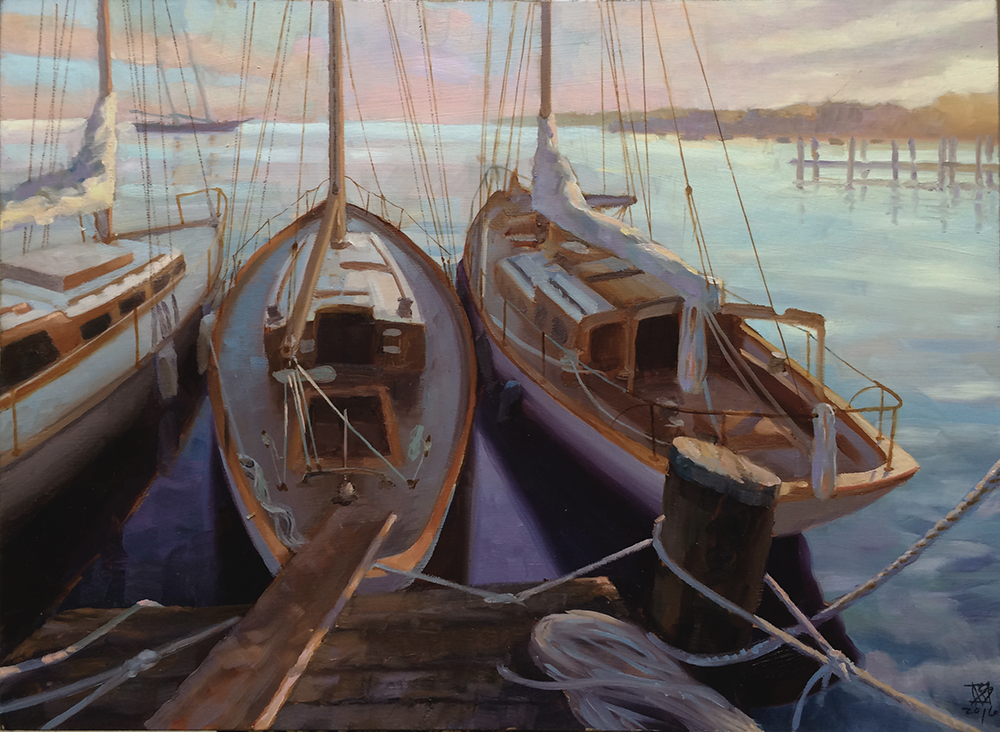 Vineyard Boats at Dawn
